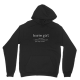 Horse girl adult hoodie