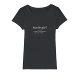 Horse girl organic ladies t-shirt