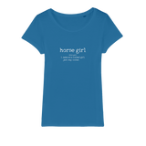 Horse girl organic ladies t-shirt