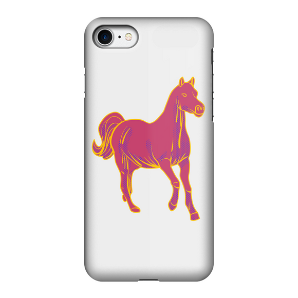 Pink horse tough phone case for iPhone