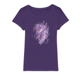 Purple horse profile organic ladies t-shirt