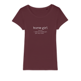 Horse girl organic ladies t-shirt