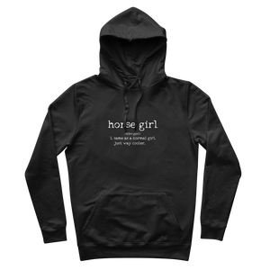 Horse girl organic cotton hoodie