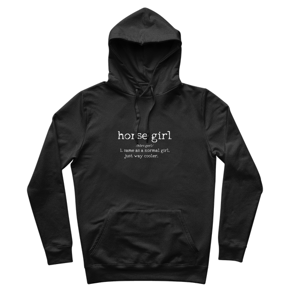 Horse girl organic cotton hoodie