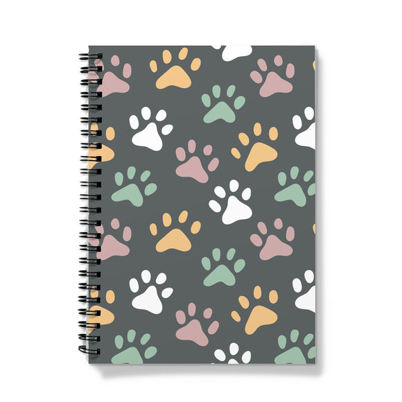 Pawprints lined notebook