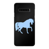 Light blue horse phone case