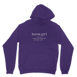 Horse girl adult hoodie