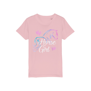 Purple pink pony organic t-shirt