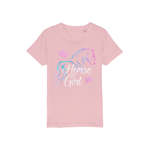 Purple pink pony organic t-shirt