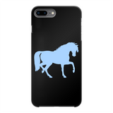 Light blue horse phone case