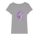 Purple horse profile organic ladies t-shirt