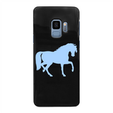 Light blue horse phone case