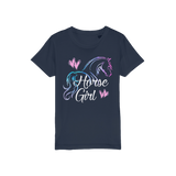 Purple pink pony organic t-shirt