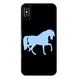 Light blue horse phone case