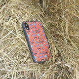 Horse pattern biodegradable iphone case in orange