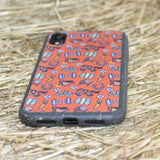 Horse pattern biodegradable iphone case in orange