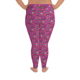 Horse pattern leggings in pink