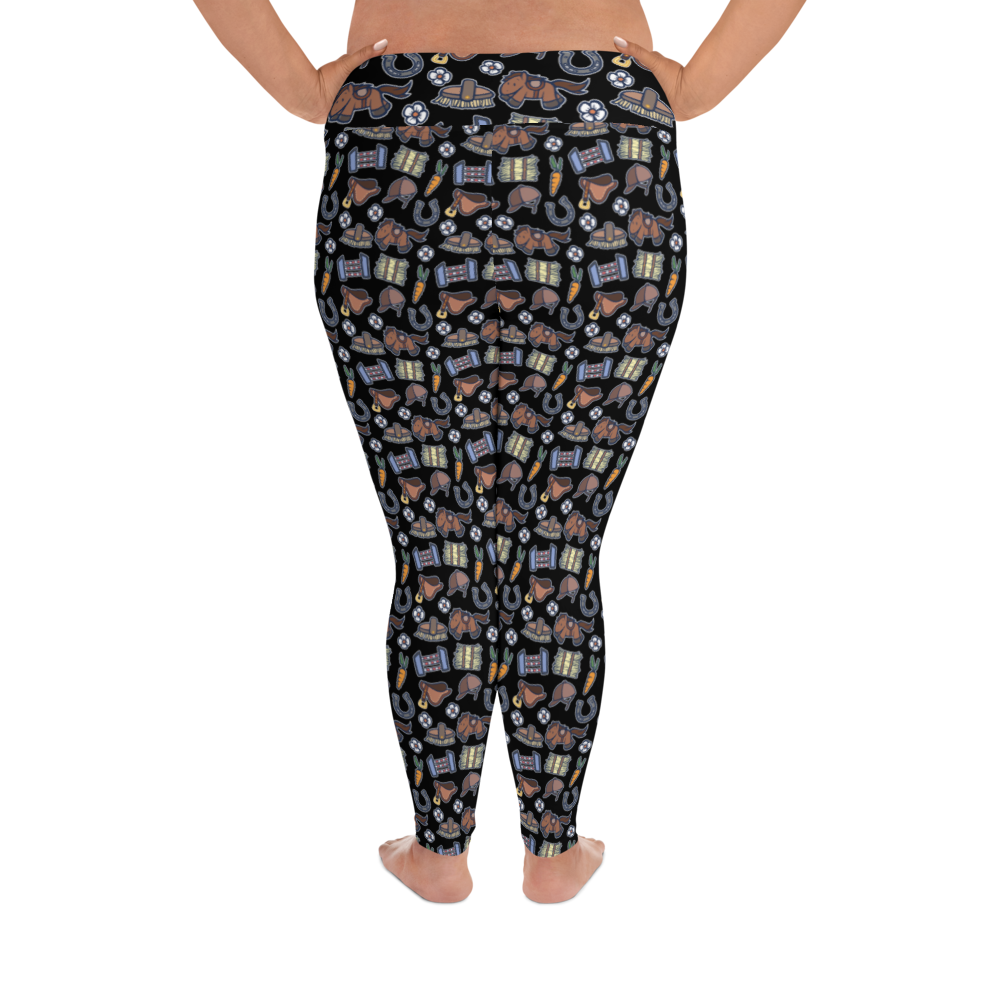 Black patterned discount leggings