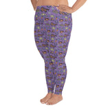 Horse pattern leggings in purple