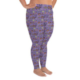 Horse pattern leggings in purple