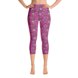 Horse design capri leggings in pink