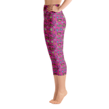 Horse design capri leggings in pink