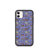 Horse pattern biodegradable iphone case in purple