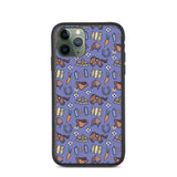 Horse pattern biodegradable iphone case in purple