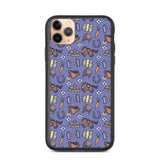 Horse pattern biodegradable iphone case in purple