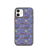 Horse pattern biodegradable iphone case in purple