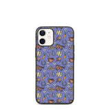 Horse pattern biodegradable iphone case in purple