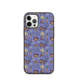 Horse pattern biodegradable iphone case in purple