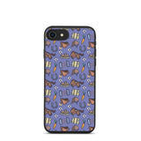 Horse pattern biodegradable iphone case in purple