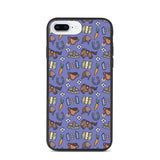 Horse pattern biodegradable iphone case in purple