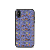 Horse pattern biodegradable iphone case in purple