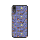 Horse pattern biodegradable iphone case in purple