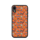 Horse pattern biodegradable iphone case in orange