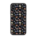 Horse pattern biodegradable iphone case in black