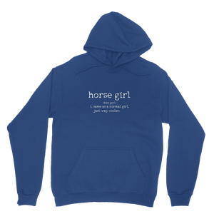 Horse girl adult hoodie