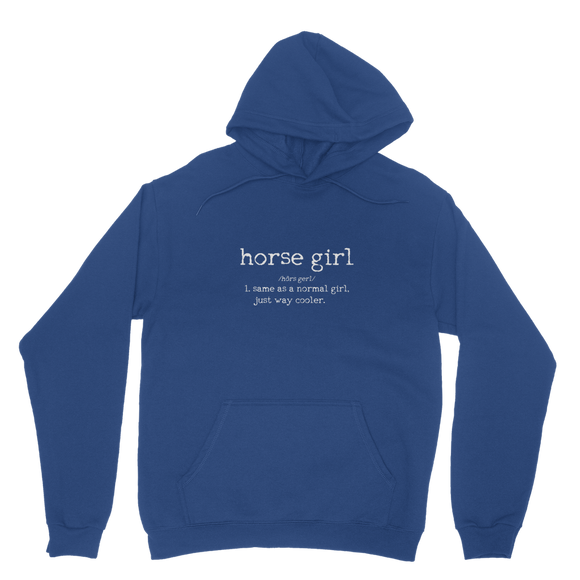 Horse girl adult hoodie