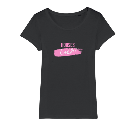 Horses rock organic ladies t-shirt