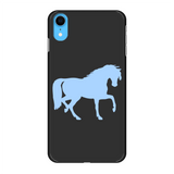 Light blue horse phone case