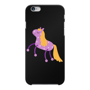 Purple spotty pony phone case