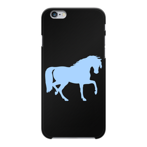 Light blue horse phone case