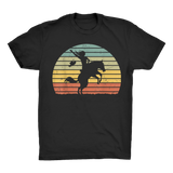 Girl on bucking horse organic t-shirt