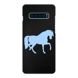 Light blue horse phone case